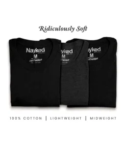 Nayked Apparel T-Shirt Packs>Men'S 3Pk Tri-Nayked Short Sleeve Crew Neck T-Shirts