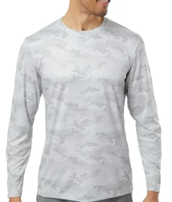 Nayked Apparel Swim>Men'S Pompano Performance Upf Camo Long Sleeve T-Shirt