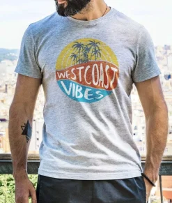 Nayked Apparel Shirts>Men'S Ridiculously Soft 100% Cotton Graphic Tee | West Coast Vibes