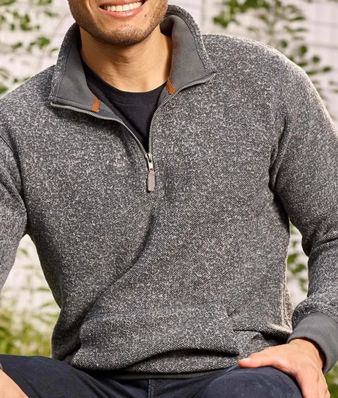 Nayked Apparel Shirts>Men'S Ridiculously Soft Aspen Brushed Fleece 1/4 Zip