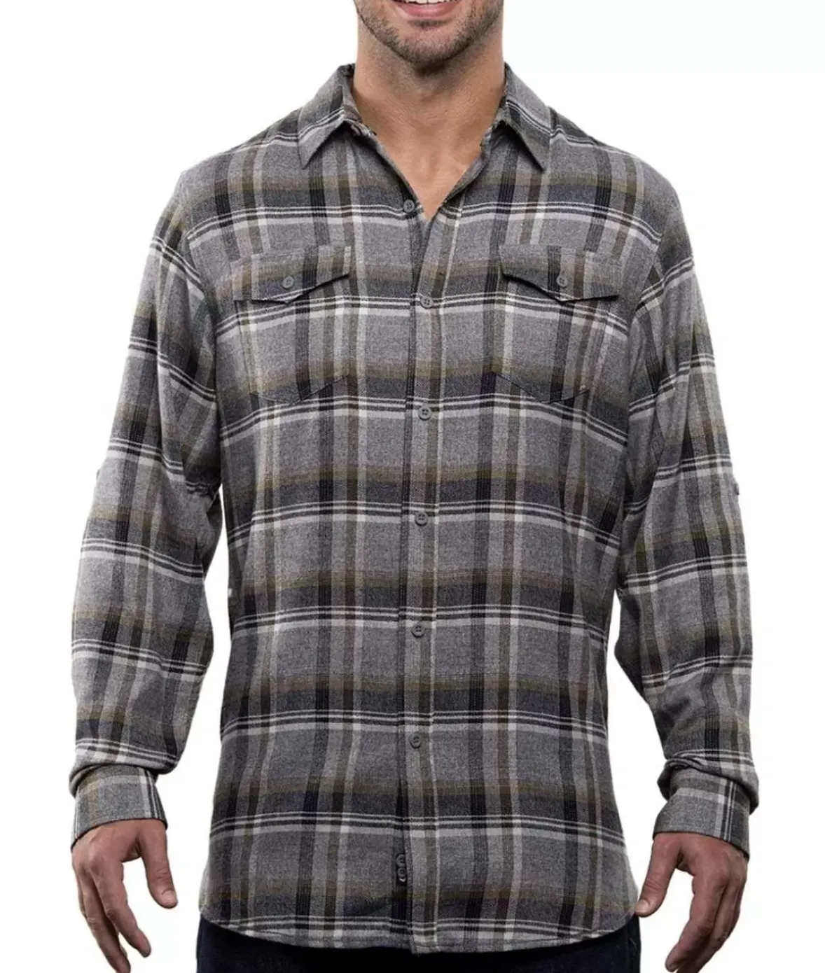 Nayked Apparel Shirts>Men'S Ridiculously Soft Button Down Plaid Flannel Shirt