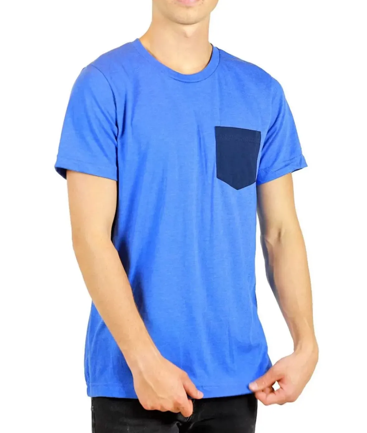 Nayked Apparel Shirts>Men'S Ridiculously Soft Contrast Pocket Short Sleeve Crew Neck T-Shirt