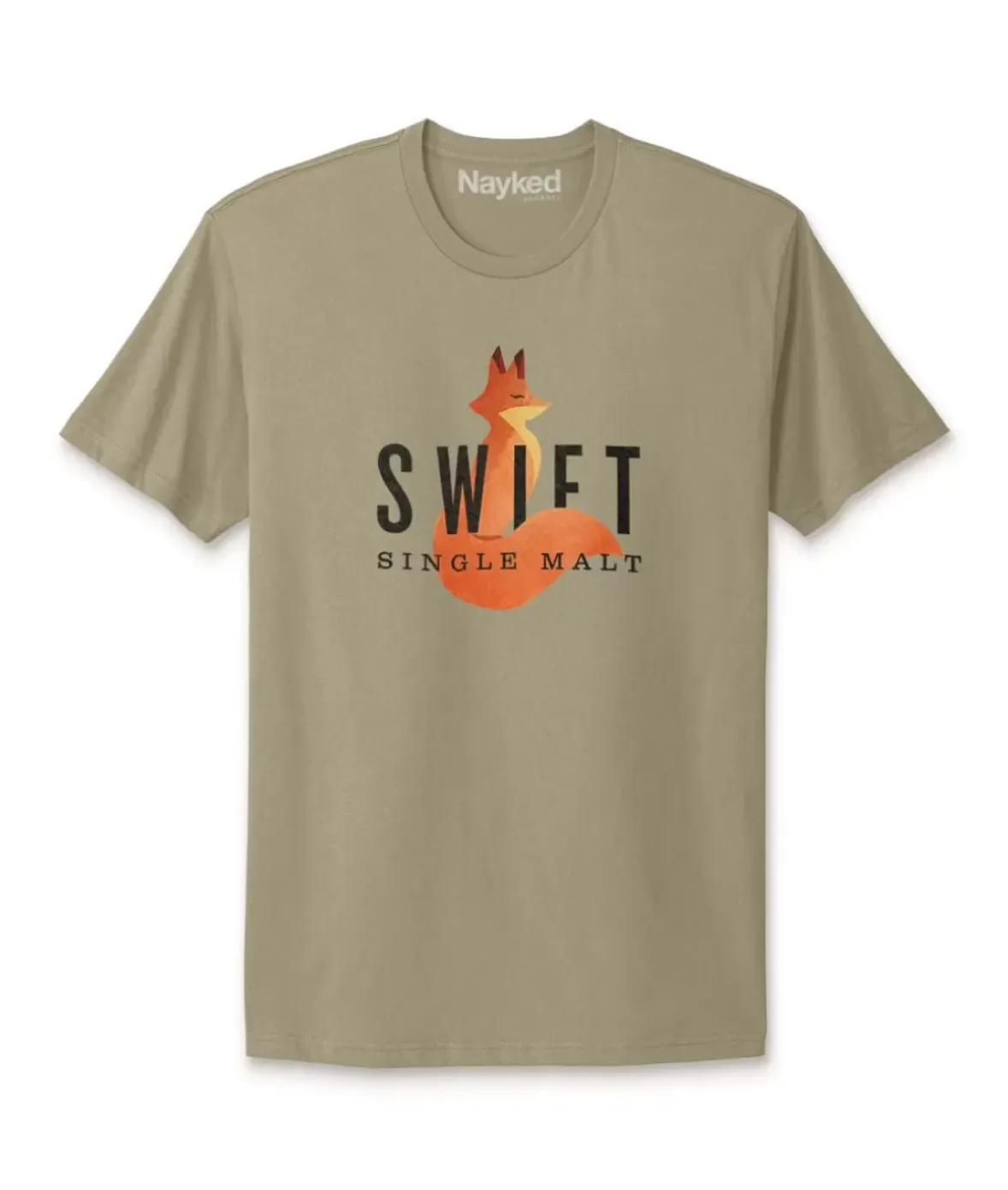 Nayked Apparel Tops>Men'S Ridiculously Soft Cotton Graphic Tee | Swift Single Malt