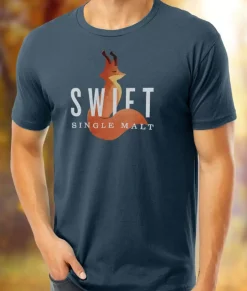 Nayked Apparel T-Shirts>Men'S Ridiculously Soft Cotton Graphic Tee | Swift Single Malt