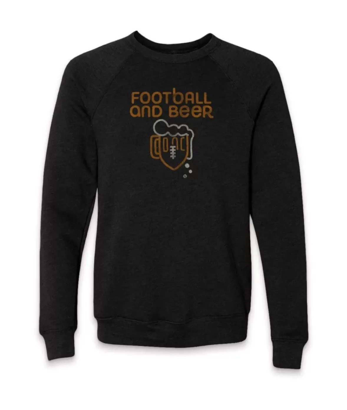 Nayked Apparel Shirts>Men'S Ridiculously Soft Fleece Graphic Pullover Sweatshirt | Football And Beer