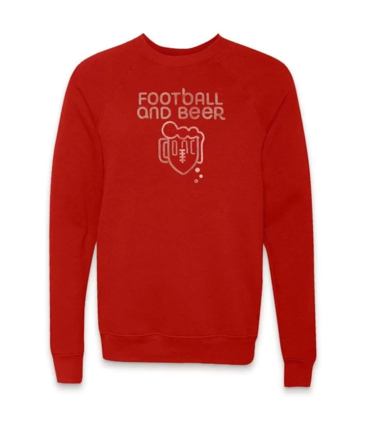 Nayked Apparel Shirts>Men'S Ridiculously Soft Fleece Graphic Pullover Sweatshirt | Football And Beer