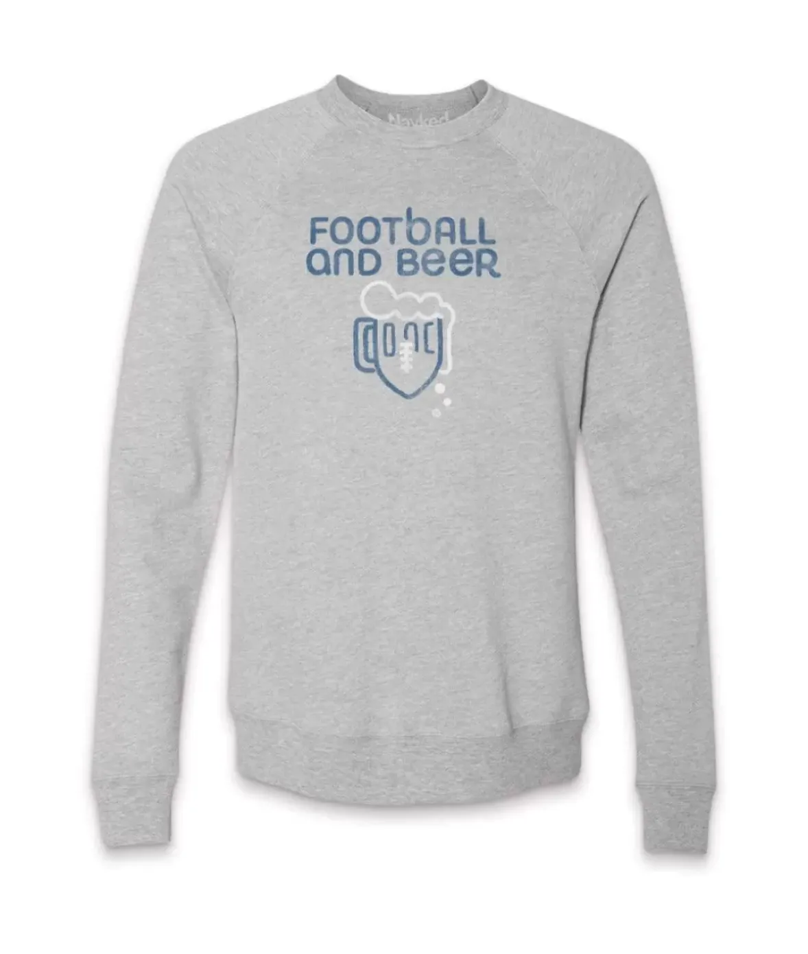 Nayked Apparel Hoodies & Sweatshirts>Men'S Ridiculously Soft Fleece Graphic Pullover Sweatshirt | Football And Beer