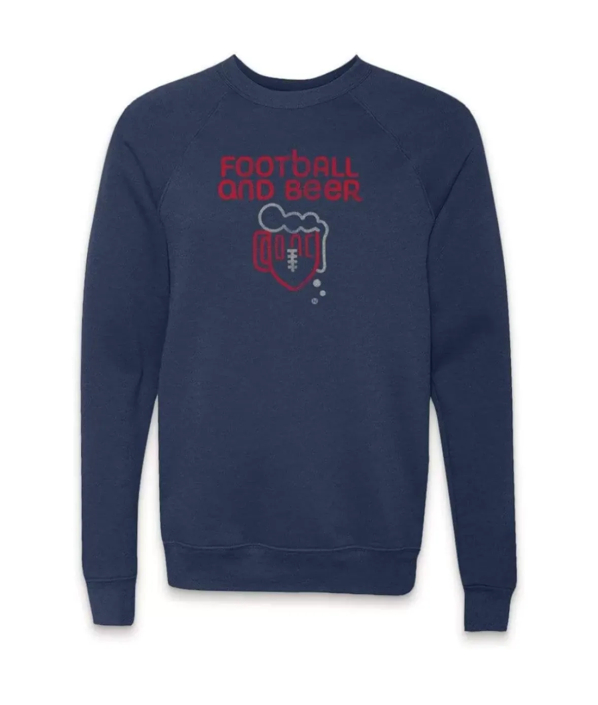 Nayked Apparel Hoodies & Sweatshirts>Men'S Ridiculously Soft Fleece Graphic Pullover Sweatshirt | Football And Beer