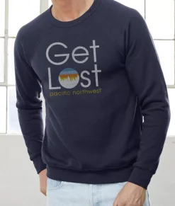 Nayked Apparel Shirts>Men'S Ridiculously Soft Fleece Pullover Graphic Sweatshirt | Get Lost