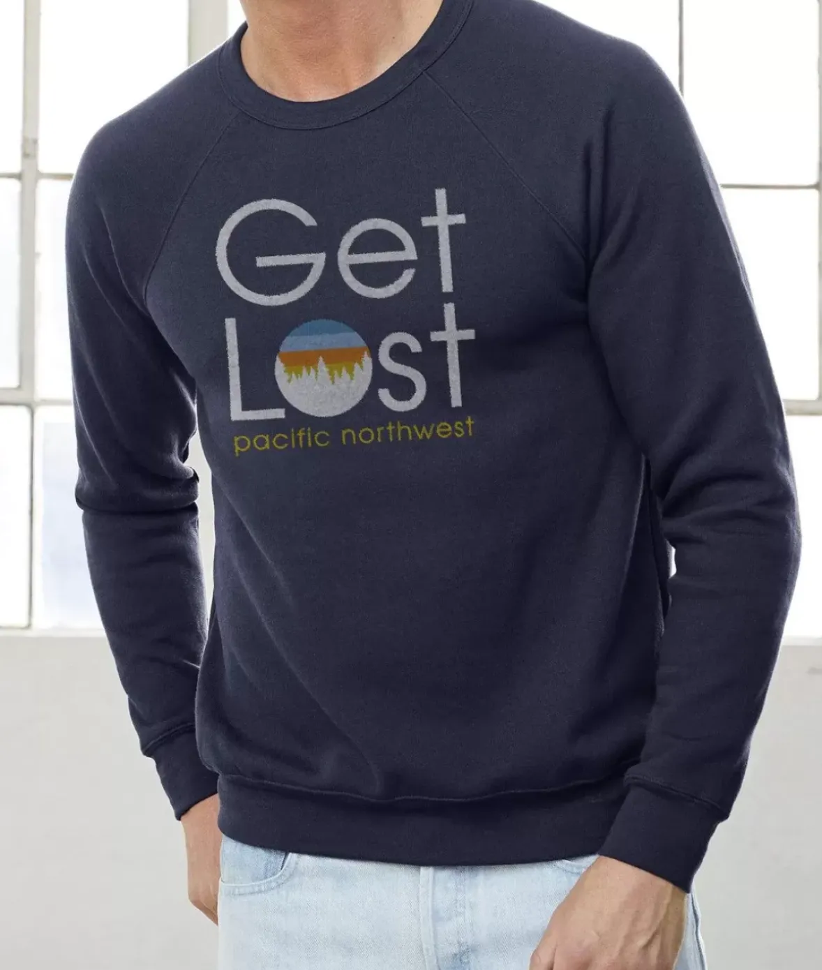 Nayked Apparel Shirts>Men'S Ridiculously Soft Fleece Pullover Graphic Sweatshirt | Get Lost