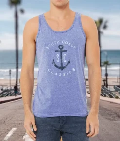 Nayked Apparel Tanks>Men'S Ridiculously Soft Graphic Lightweight Tank Top | Sc Anchor