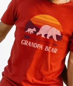 Nayked Apparel T-Shirts>Men'S Ridiculously Soft Lightweight Graphic Tee | Grandpa Bear
