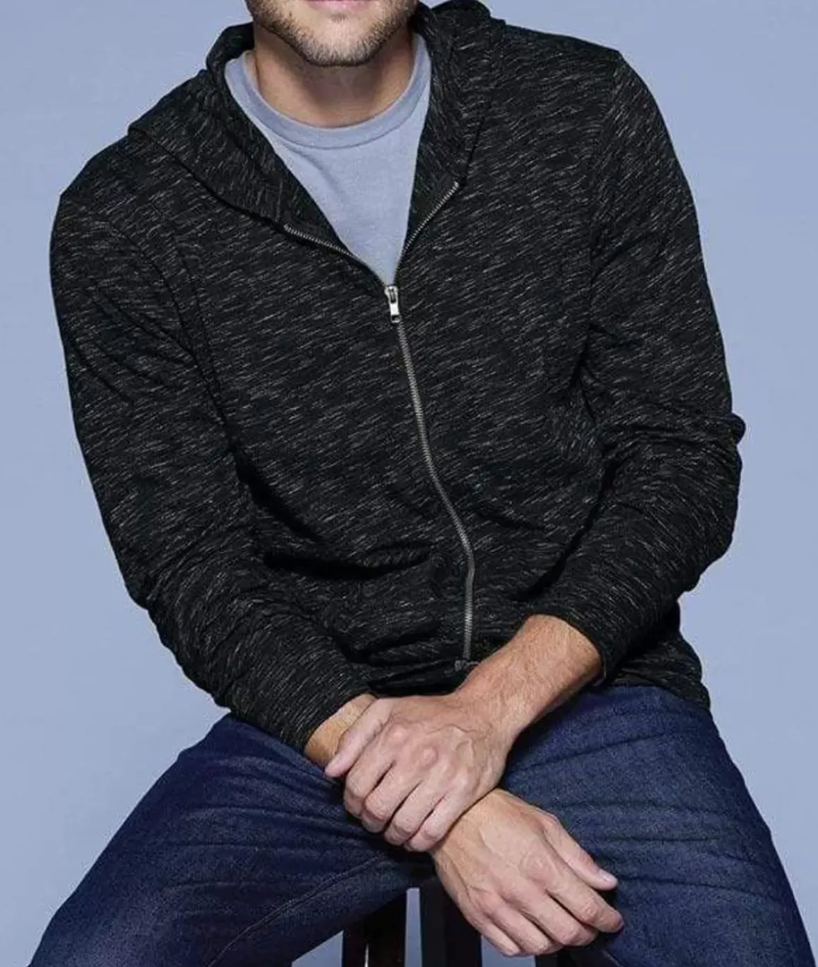 Nayked Apparel Hoodies & Sweatshirts>Men'S Ridiculously Soft Lightweight Full-Zip Hoodie