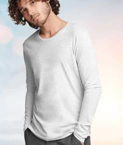 Nayked Apparel Shirts>Men'S Ridiculously Soft Lightweight Long Sleeve Crew Shirt