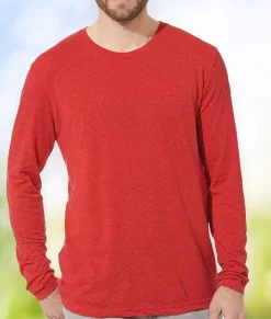 Nayked Apparel Shirts>Men'S Ridiculously Soft Lightweight Long Sleeve Crew Shirt