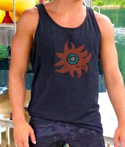 Nayked Apparel Shirts>Men'S Ridiculously Soft Lightweight Graphic Tank | Sicily Sun