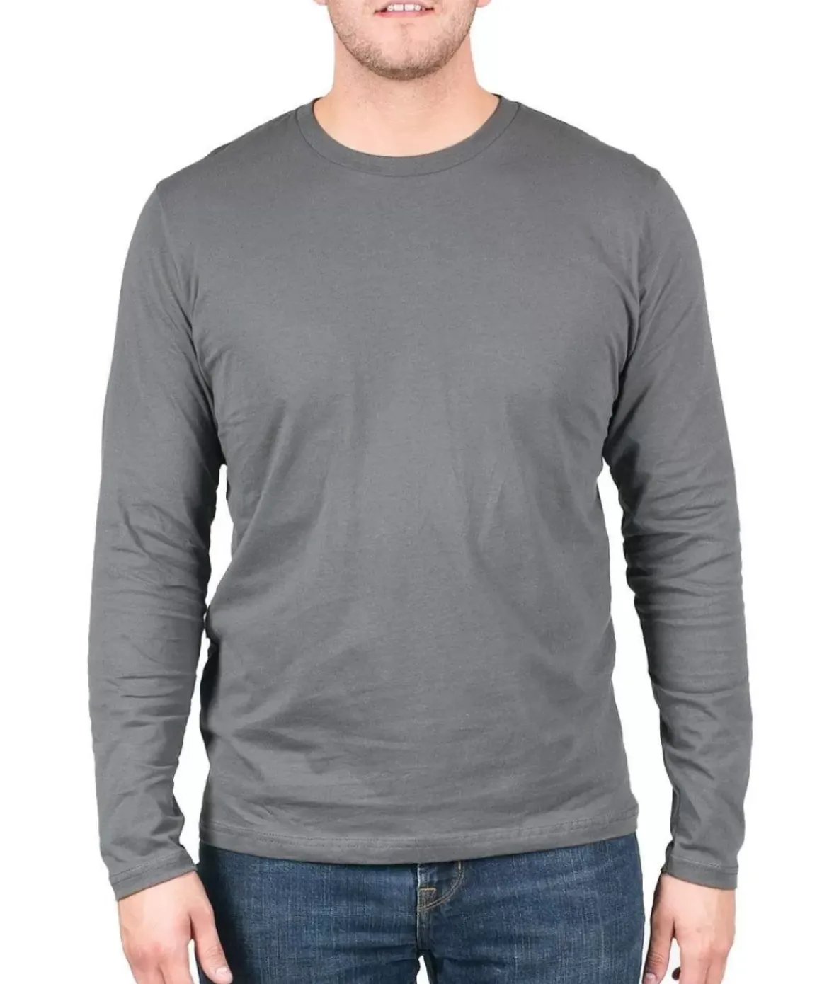 Nayked Apparel T-Shirts>Men'S Ridiculously Soft Long Sleeve 100% Cotton T-Shirt