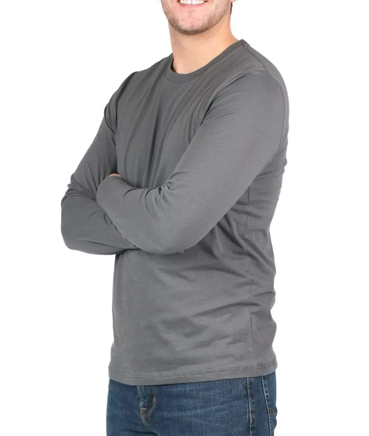 Nayked Apparel T-Shirts>Men'S Ridiculously Soft Long Sleeve 100% Cotton T-Shirt