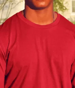 Nayked Apparel Shirts>Men'S Ridiculously Soft Long Sleeve 100% Cotton T-Shirt