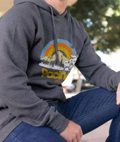 Nayked Apparel Hoodies & Sweatshirts>Men'S Ridiculously Soft Midweight Raglan Hooded Graphic Sweatshirt | Pacific Northwest