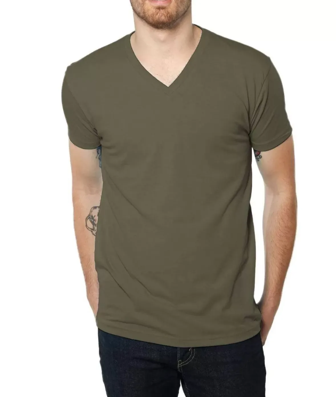 Nayked Apparel Shirts>Men'S Ridiculously Soft Midweight V-Neck