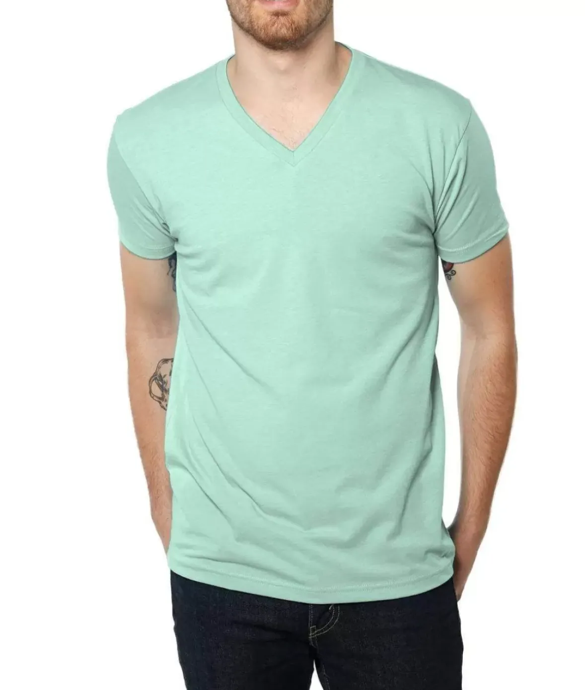 Nayked Apparel Shirts>Men'S Ridiculously Soft Midweight V-Neck