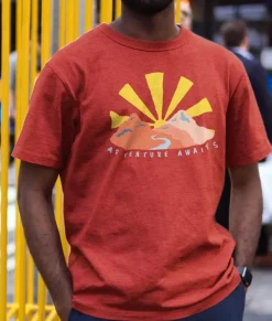 Nayked Apparel T-Shirts>Men'S Ridiculously Soft Midweight Graphic Tee | Adventure Awaits