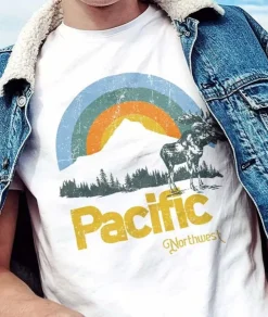 Nayked Apparel T-Shirts>Men'S Ridiculously Soft Midweight Graphic Tee | Pacific Northwest