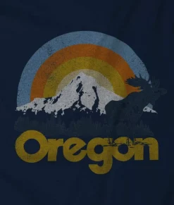 Nayked Apparel T-Shirts>Men'S Ridiculously Soft Midweight Graphic Tee | Oregon