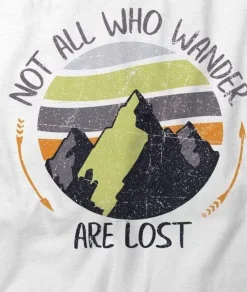 Nayked Apparel T-Shirts>Men'S Ridiculously Soft Midweight Graphic Tee | Not All Who Wander Are Lost