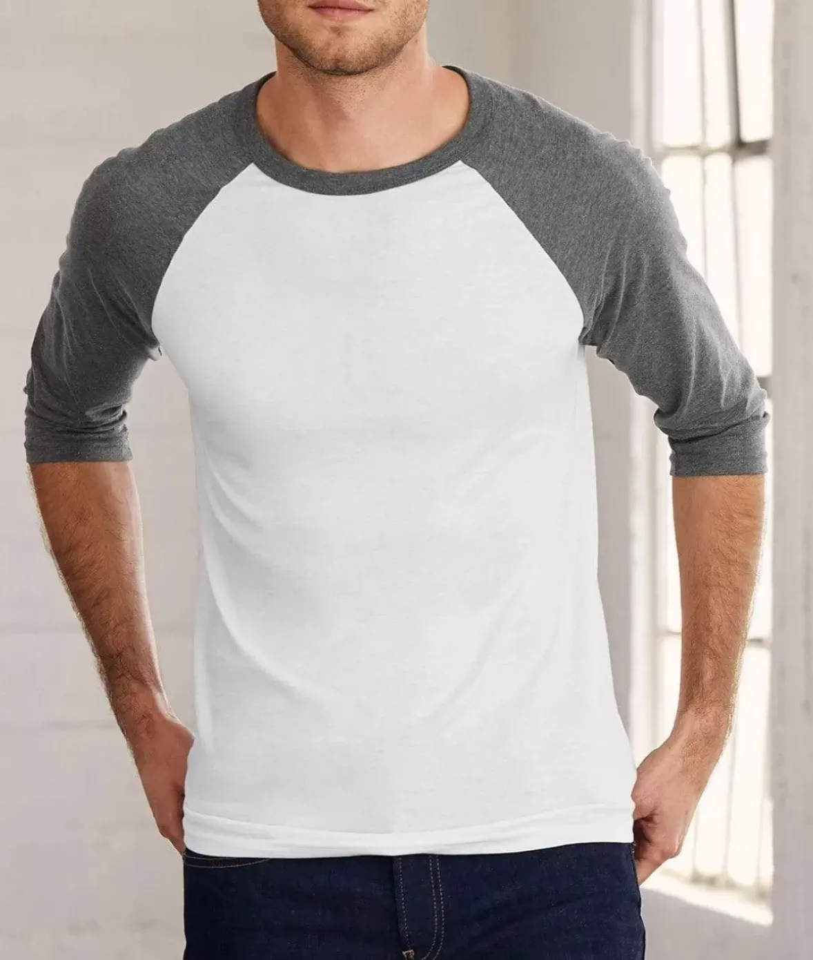 Nayked Apparel Shirts>Men'S Ridiculously Soft Midweight Baseball Shirt