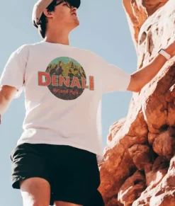 Nayked Apparel T-Shirts>Men'S Ridiculously Soft Midweight Graphic Tee | Denali National Park