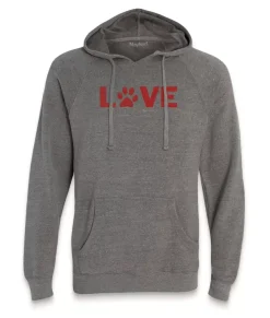 Nayked Apparel Shirts>Men'S Ridiculously Soft Midweight Raglan Hooded Valentine'S Day Graphic Sweatshirt | Love My Pet