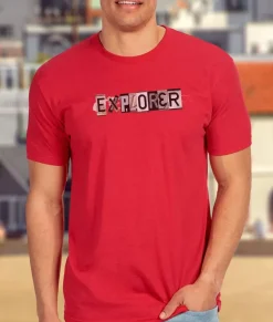 Nayked Apparel Shirts>Men'S Ridiculously Soft Midweight Graphic Tee | Explorer