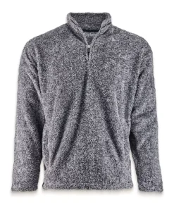 Nayked Apparel Outerwear>Men'S Ridiculously Soft Shag Sherpa Quarter-Zip Pullover