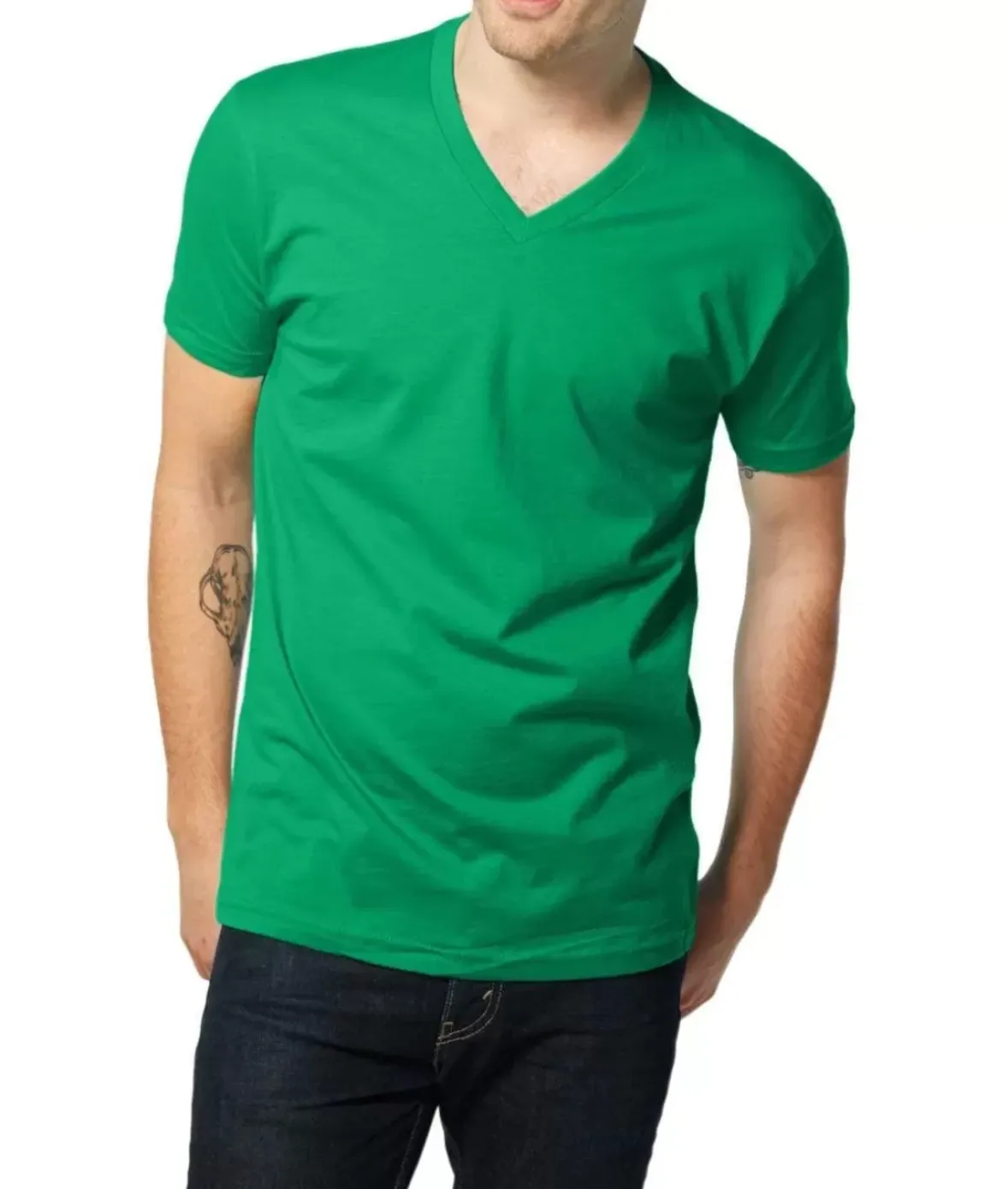 Nayked Apparel Shirts>Men'S Ridiculously Soft Short Sleeve V-Neck 100% Cotton Shirt | Discontinued Colors