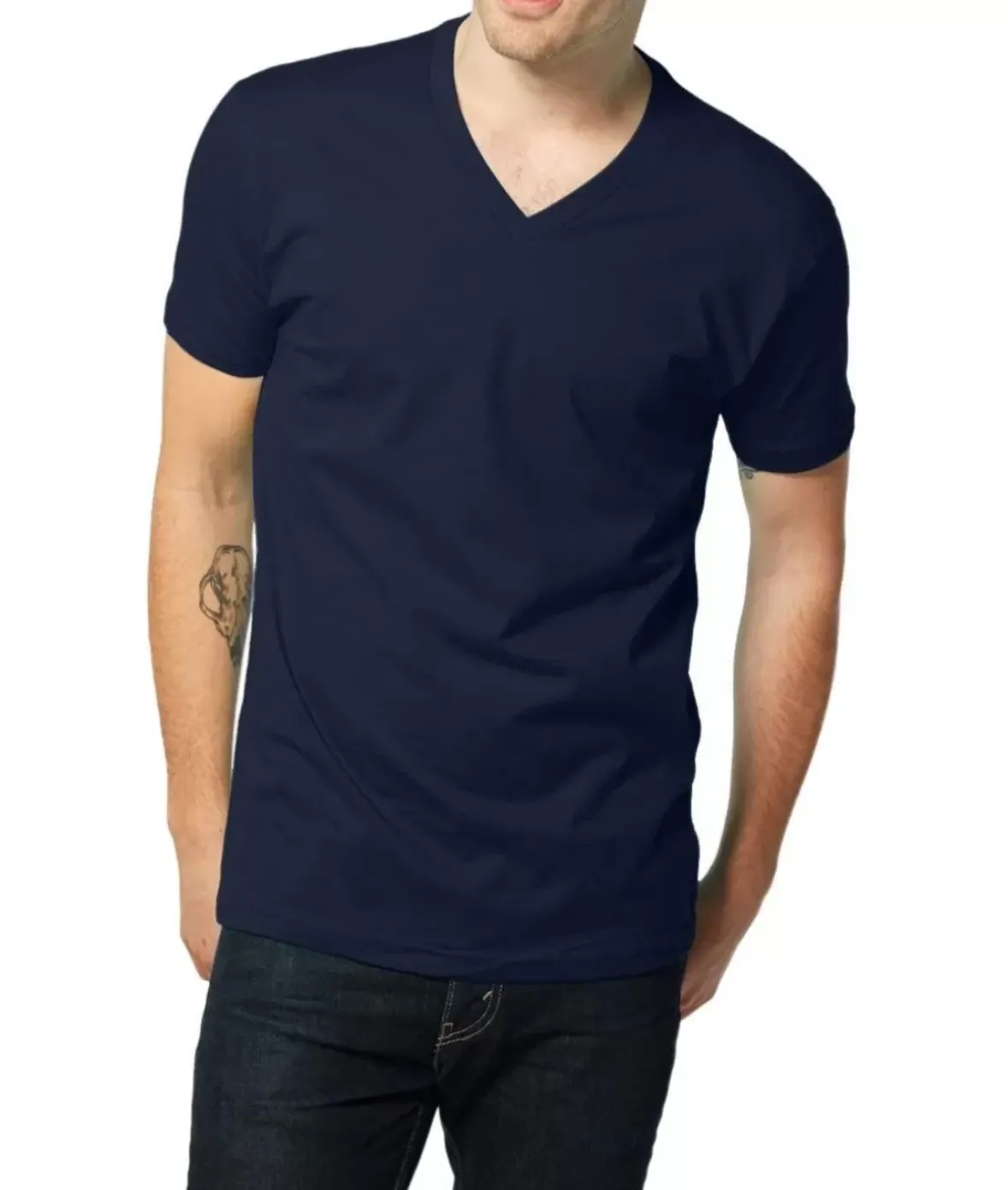 Nayked Apparel T-Shirts>Men'S Ridiculously Soft Short Sleeve V-Neck 100% Cotton Shirt