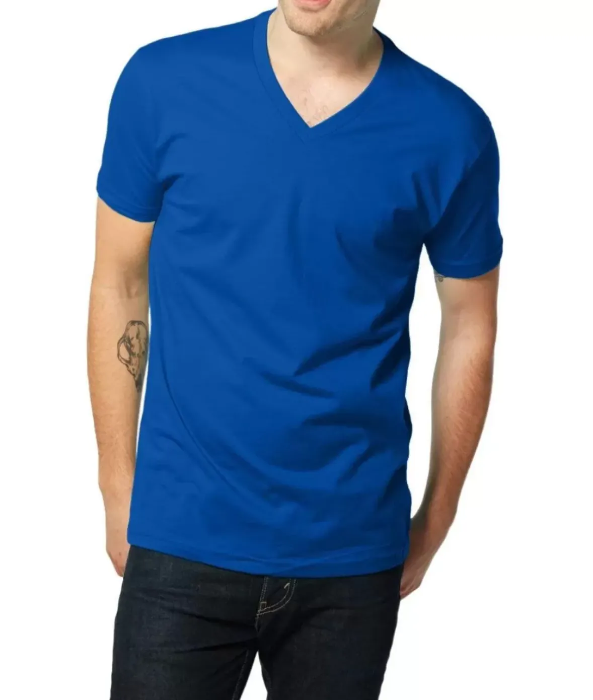 Nayked Apparel T-Shirts>Men'S Ridiculously Soft Short Sleeve V-Neck 100% Cotton Shirt