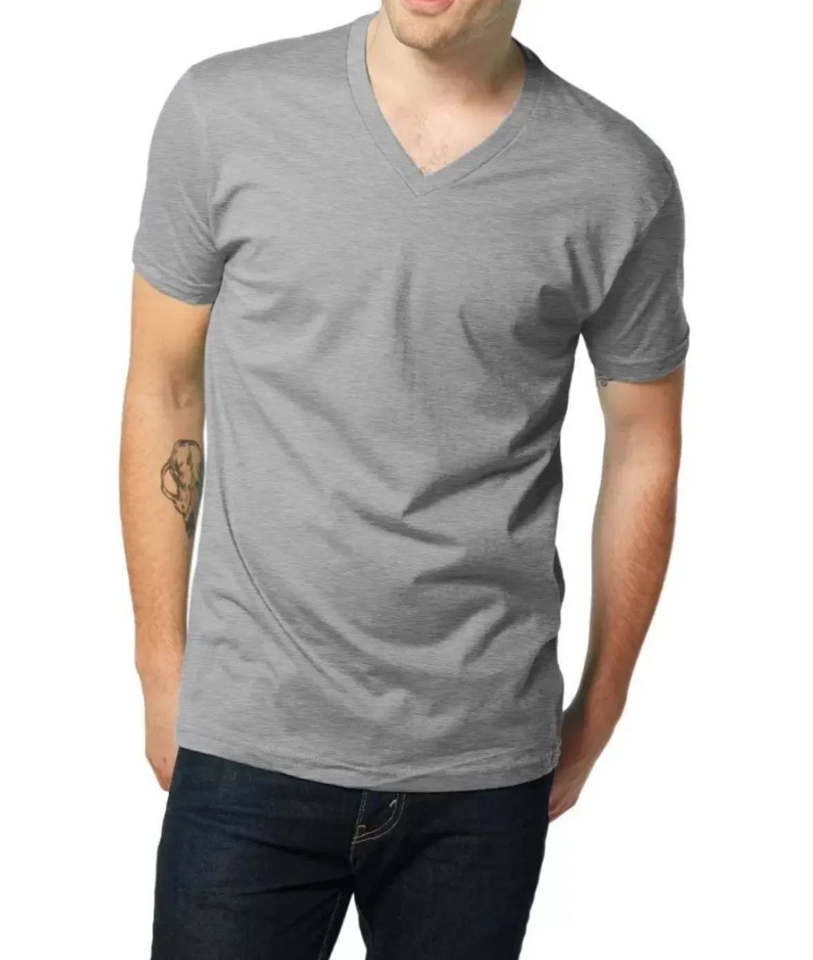 Nayked Apparel T-Shirts>Men'S Ridiculously Soft Short Sleeve V-Neck 100% Cotton Shirt