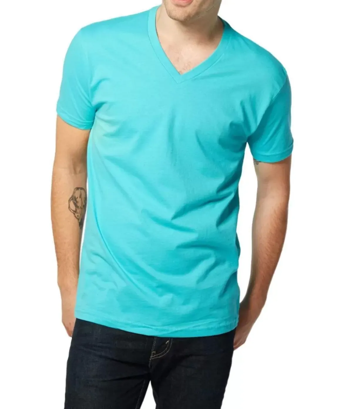 Nayked Apparel T-Shirts>Men'S Ridiculously Soft Short Sleeve V-Neck 100% Cotton Shirt | Discontinued Colors