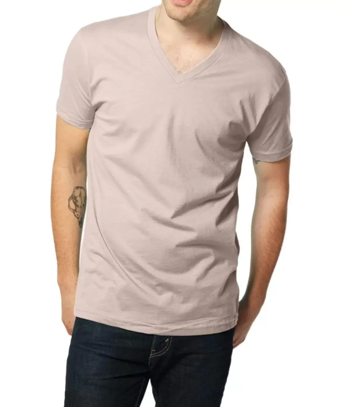 Nayked Apparel T-Shirts>Men'S Ridiculously Soft Short Sleeve V-Neck 100% Cotton Shirt | Discontinued Colors