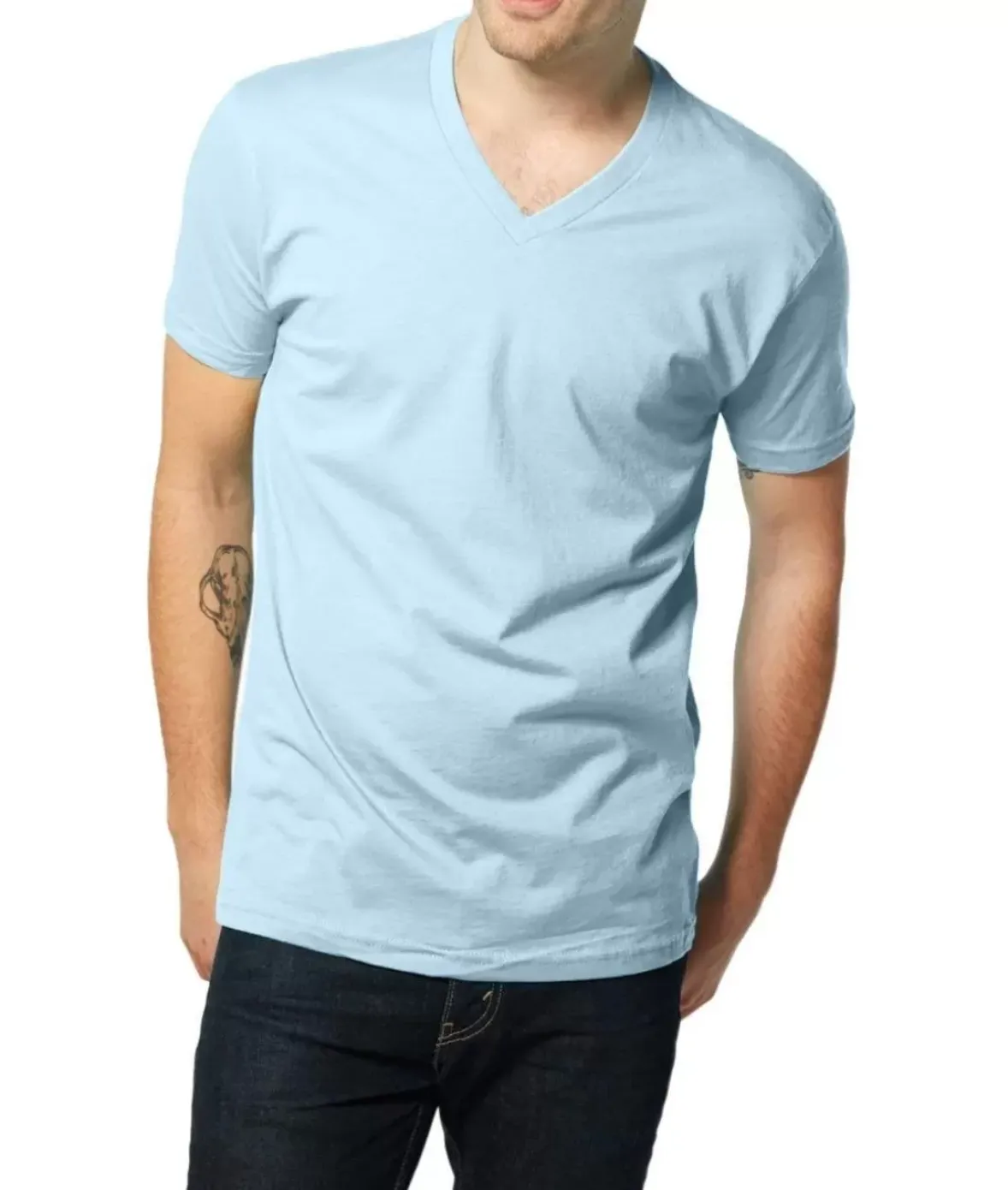 Nayked Apparel T-Shirts>Men'S Ridiculously Soft Short Sleeve V-Neck 100% Cotton Shirt | Discontinued Colors