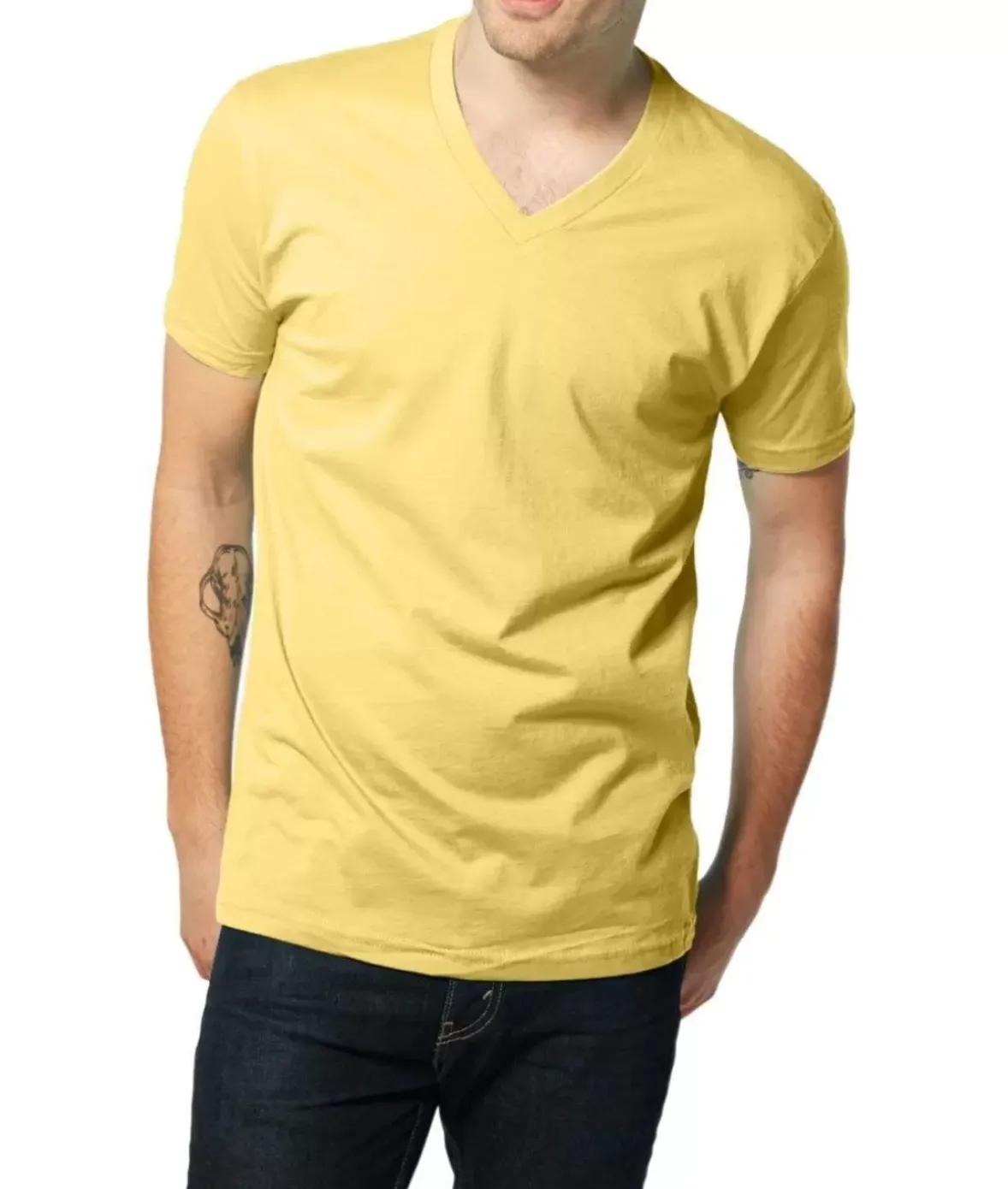 Nayked Apparel T-Shirts>Men'S Ridiculously Soft Short Sleeve V-Neck 100% Cotton Shirt | Discontinued Colors