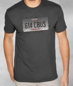 Nayked Apparel Shirts>Men'S Ridiculously Soft Sueded Graphic Tee | 614 Cbus