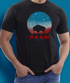 Nayked Apparel T-Shirts>Men'S Ridiculously Soft Sueded Big Graphic Tee | Roam