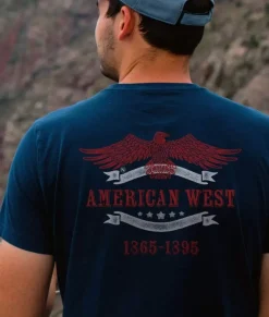 Nayked Apparel Shirts>Men'S Ridiculously Soft Sueded Graphic Tee | American West