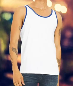 Nayked Apparel Shirts>Men'S Ridiculously Soft Two-Tone Lightweight Tank Top