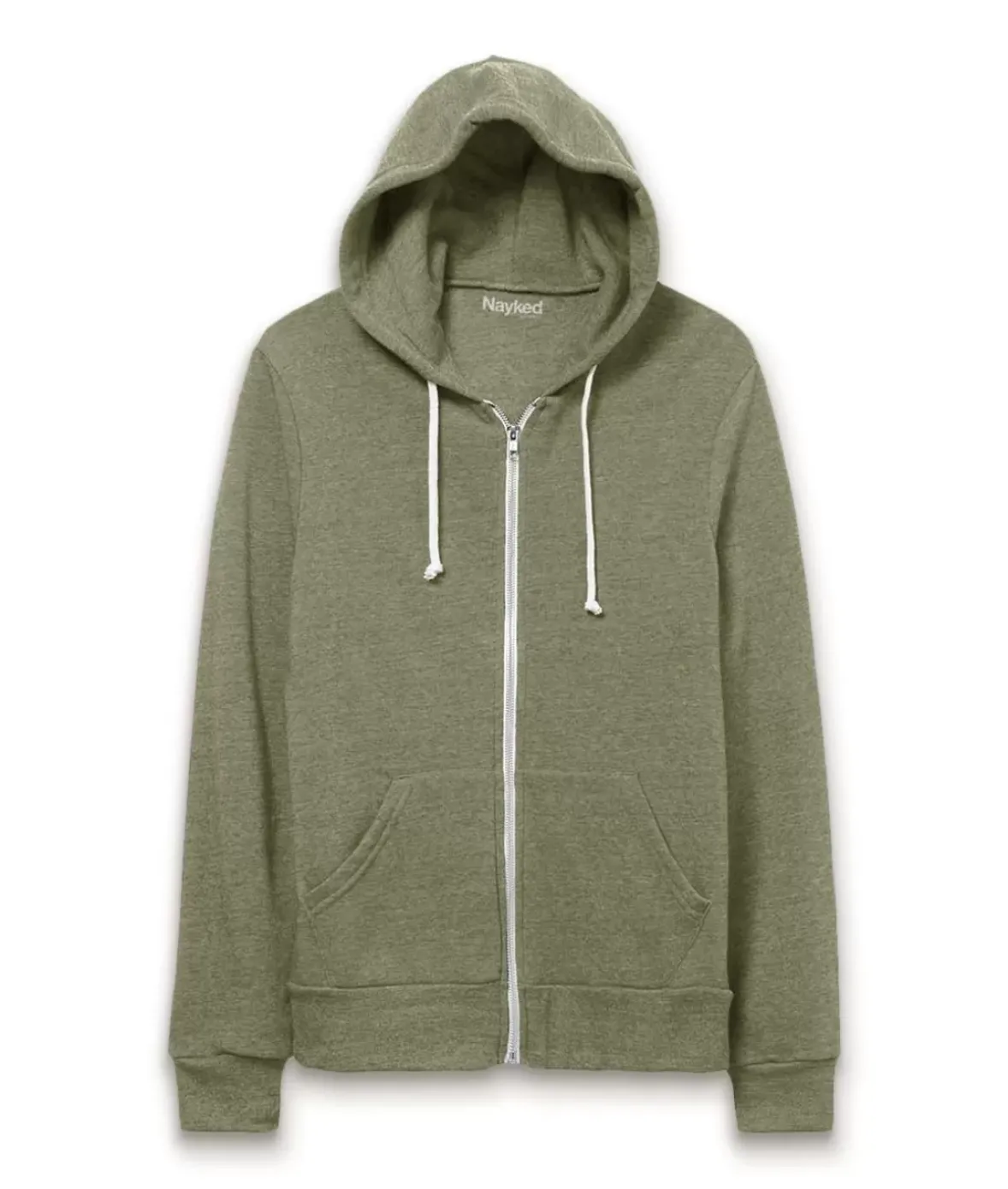 Nayked Apparel Shirts>Men'S Ridiculously Soft Vintage Recycled Fleece Full-Zip Hoodie