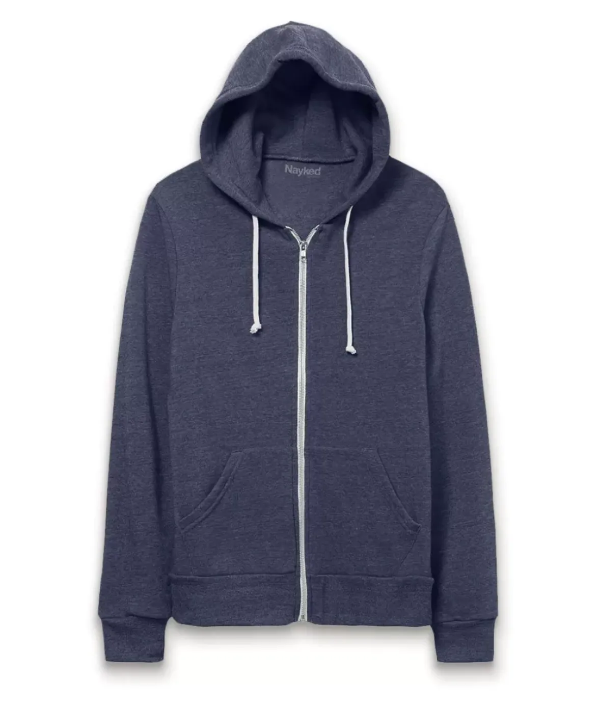 Nayked Apparel Shirts>Men'S Ridiculously Soft Vintage Recycled Fleece Full-Zip Hoodie