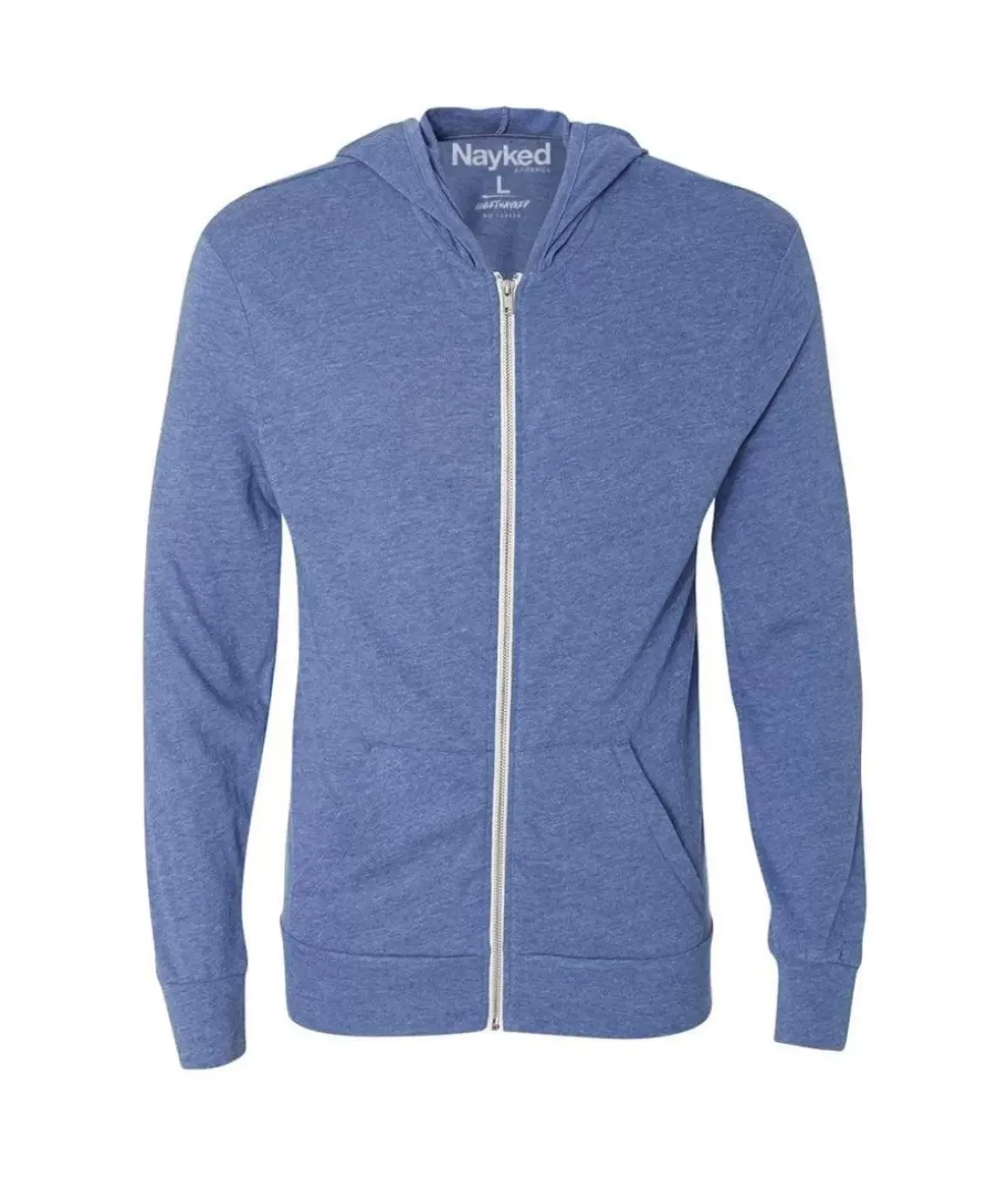 Nayked Apparel Hoodies & Sweatshirts>Men'S Ridiculously Soft Vintage Recycled Full-Zip Hooded T-Shirt